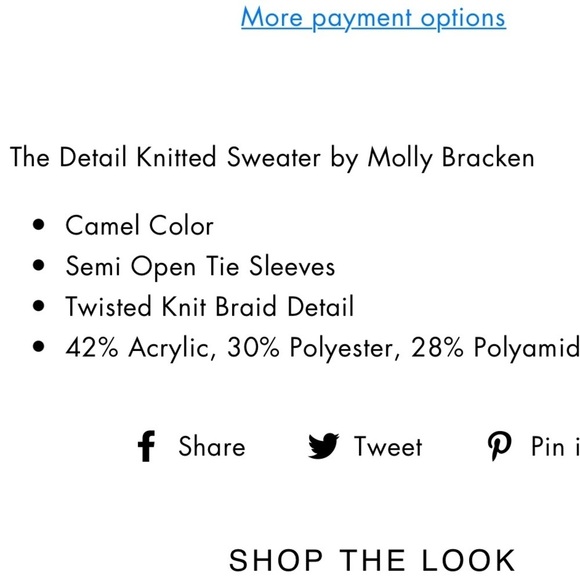 Molly Bracken Bow sleeve cable knit sweater - Picture 6 of 8